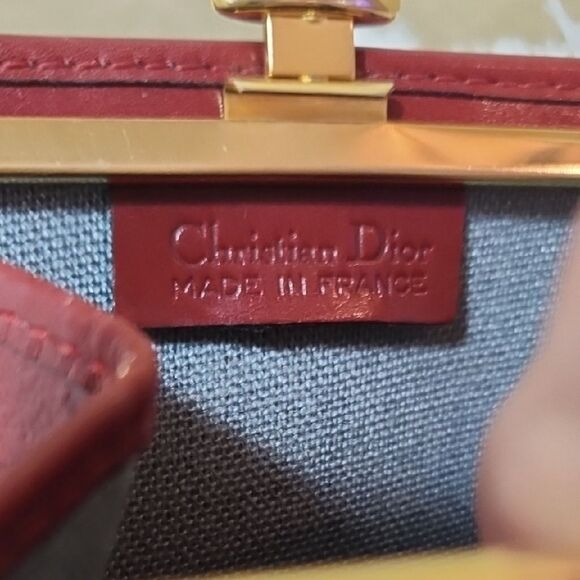 Dior Red Vintage Trotter Coin Purse - Picture 2 of 6